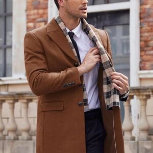 Men's Classic Tan Pea Coat